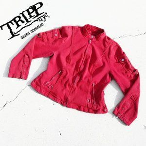Rare Red denim Vintage Tripp NYC jean jacket